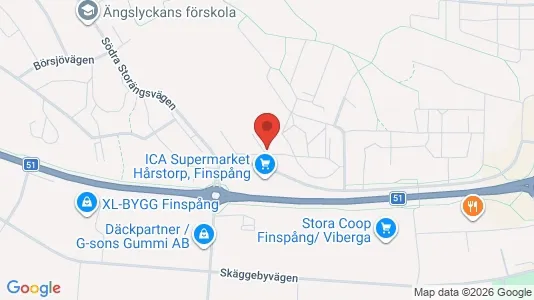 Lägenheter att hyra i Finspång - kort over placeringen