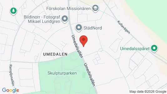 Lägenheter till salu i Umeå - kort over placeringen