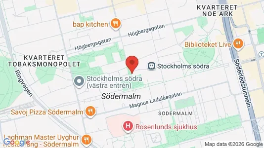 Lägenheter att hyra i Södermalm - kort over placeringen