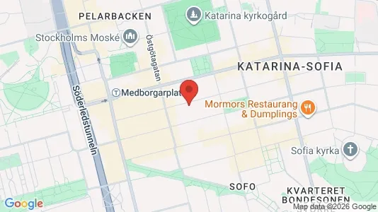 Lägenheter att hyra i Södermalm - kort over placeringen
