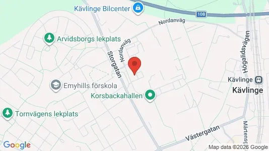 Lägenheter att hyra i Kävlinge - kort over placeringen
