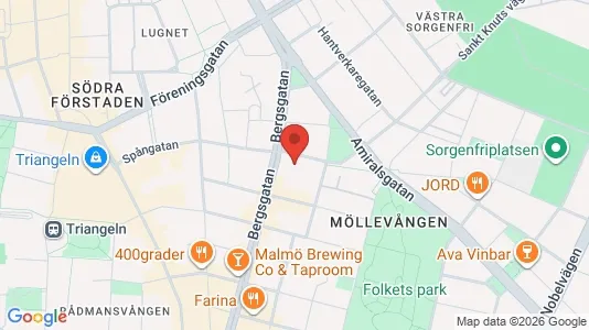 Lägenheter att hyra i Malmö Centrum - kort over placeringen
