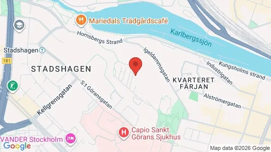 Lägenheter att hyra i Kungsholmen - kort over placeringen