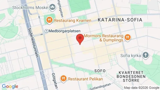 Lägenheter att hyra i Södermalm - kort over placeringen