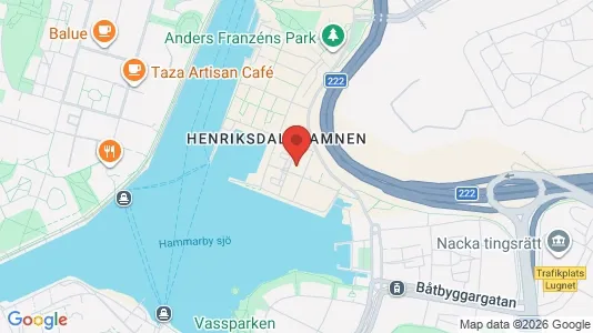 Lägenheter att hyra i Hammarbyhamnen - kort over placeringen