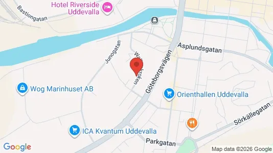 Lägenheter att hyra i Uddevalla - kort over placeringen