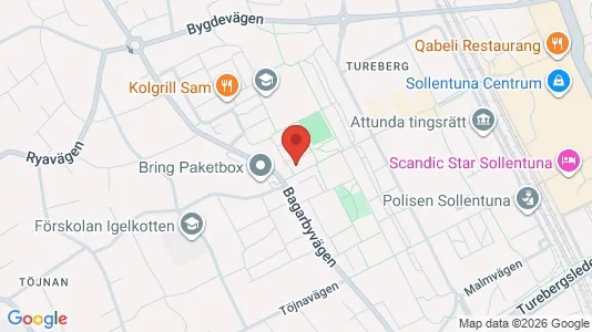 Lägenheter att hyra i Sollentuna - kort over placeringen