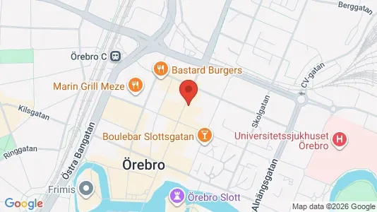 Lägenheter att hyra i Örebro - kort over placeringen