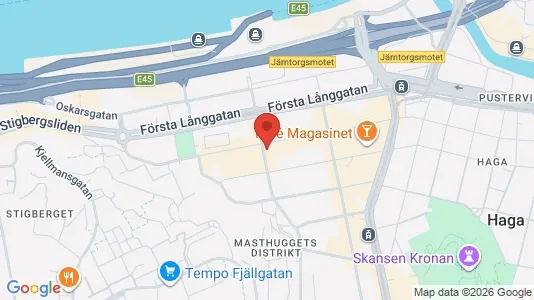 Lägenheter att hyra i Göteborg Centrum - kort over placeringen