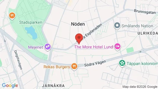 Lägenheter att hyra i Lund - kort over placeringen