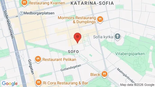 Lägenheter att hyra i Södermalm - kort over placeringen