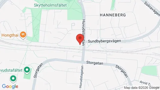 Lägenheter att hyra i Solna - kort over placeringen