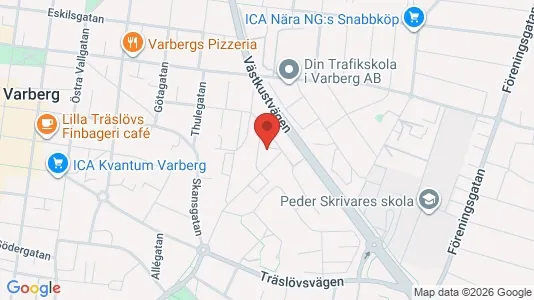 Lägenheter att hyra i Varberg - kort over placeringen