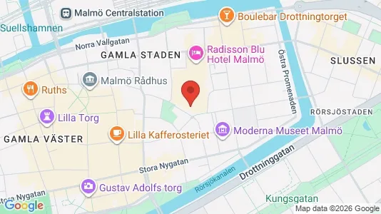 Lägenheter att hyra i Malmö Centrum - kort over placeringen