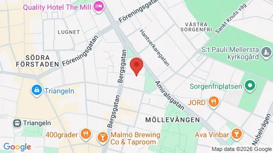 Lägenheter att hyra i Malmö Centrum - kort over placeringen