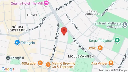 Lägenheter att hyra i Malmö Centrum - kort over placeringen