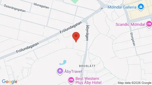 Lägenheter att hyra i Mölndal - kort over placeringen