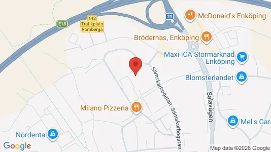 Lägenheter att hyra i Enköping - kort over placeringen
