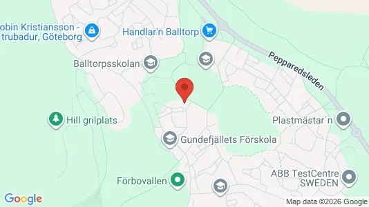 Lägenheter att hyra i Mölndal - kort over placeringen