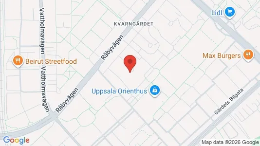 Lägenheter att hyra i Uppsala - kort over placeringen