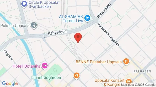 Lägenheter att hyra i Uppsala - kort over placeringen