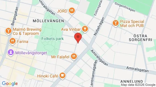 Lägenheter att hyra i Malmö Centrum - kort over placeringen