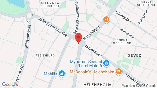 Lägenheter att hyra i Malmö Centrum - kort over placeringen