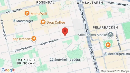 Lägenheter att hyra i Södermalm - kort over placeringen