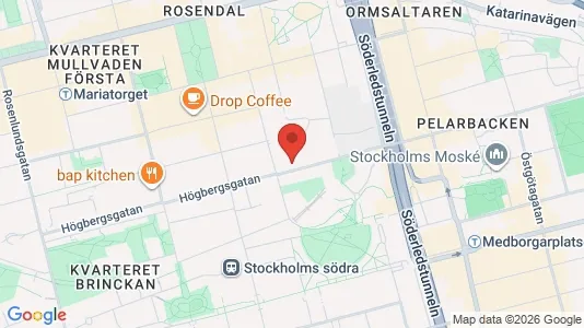 Lägenheter att hyra i Södermalm - kort over placeringen