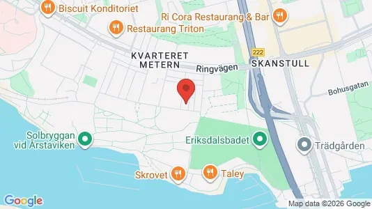 Lägenheter att hyra i Södermalm - kort over placeringen