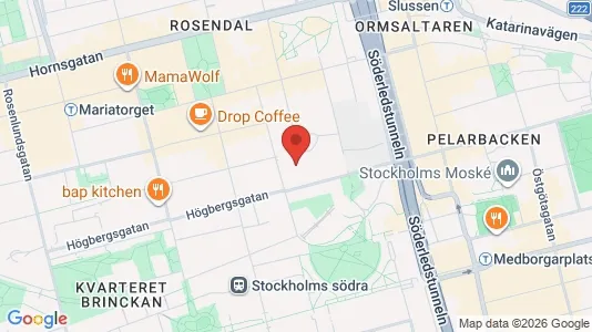 Lägenheter att hyra i Södermalm - kort over placeringen