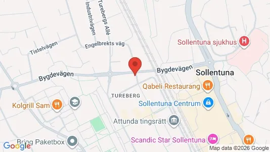 Lägenheter att hyra i Sollentuna - kort over placeringen