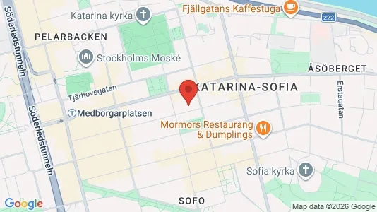 Lägenheter att hyra i Södermalm - kort over placeringen