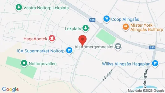 Lägenheter att hyra i Alingsås - kort over placeringen