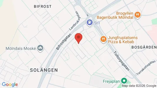Lägenheter att hyra i Mölndal - kort over placeringen