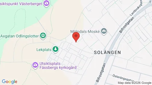 Lägenheter att hyra i Mölndal - kort over placeringen