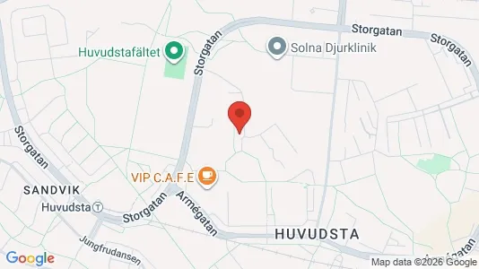 Lägenheter att hyra i Solna - kort over placeringen