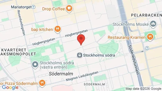 Lägenheter att hyra i Södermalm - kort over placeringen