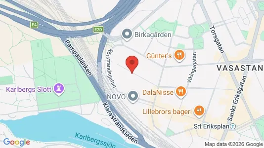 Lägenheter att hyra i Vasastan - kort over placeringen