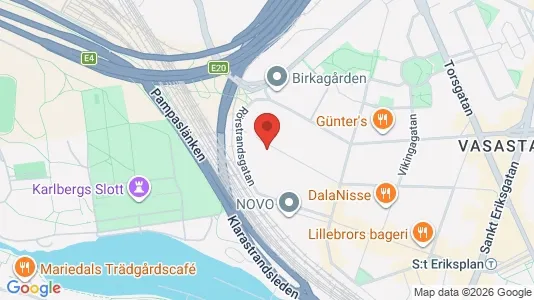 Lägenheter att hyra i Vasastan - kort over placeringen