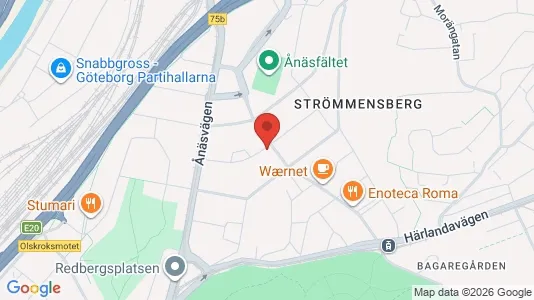 Lägenheter att hyra i Örgryte-Härlanda - kort over placeringen
