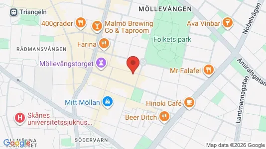 Lägenheter att hyra i Malmö Centrum - kort over placeringen