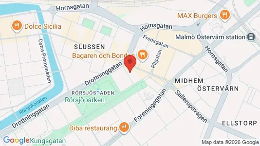 Lägenheter att hyra i Malmö Centrum - kort over placeringen