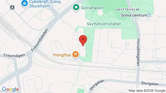 Lägenheter att hyra i Solna - kort over placeringen