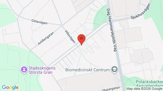 Lägenheter att hyra i Uppsala - kort over placeringen