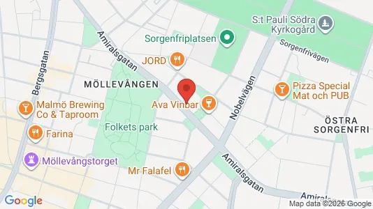Lägenheter att hyra i Malmö Centrum - kort over placeringen