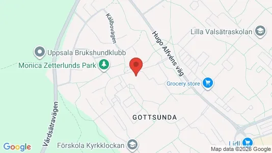 Lägenheter att hyra i Uppsala - kort over placeringen