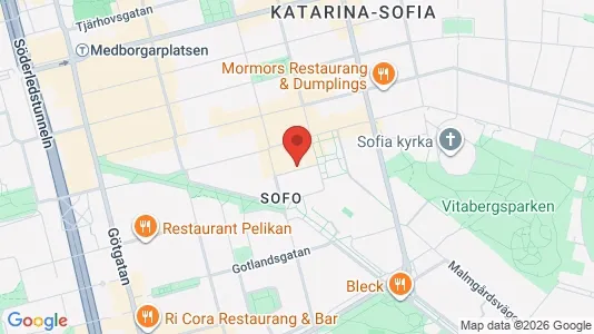 Lägenheter att hyra i Södermalm - kort over placeringen