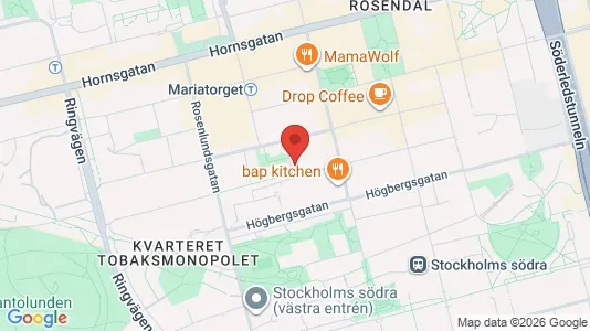 Lägenheter att hyra i Södermalm - kort over placeringen