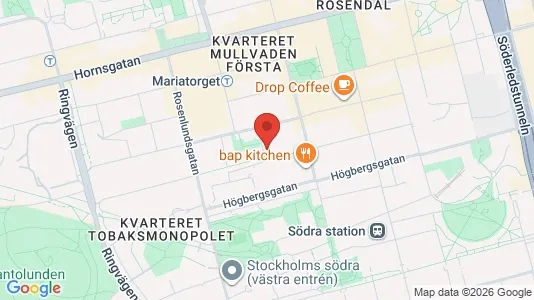 Lägenheter att hyra i Södermalm - kort over placeringen